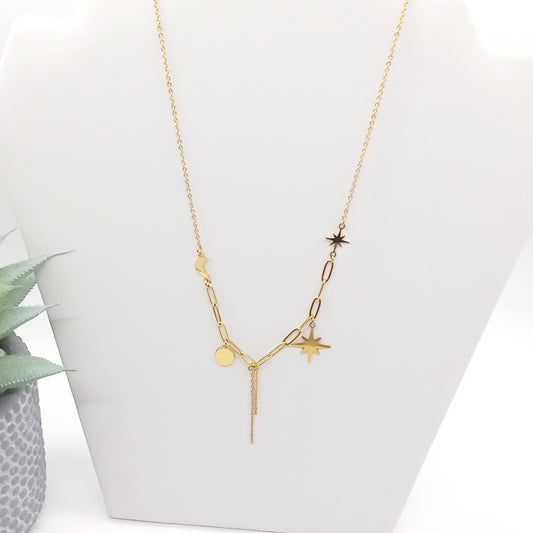 Gold Necklace Shooting Star