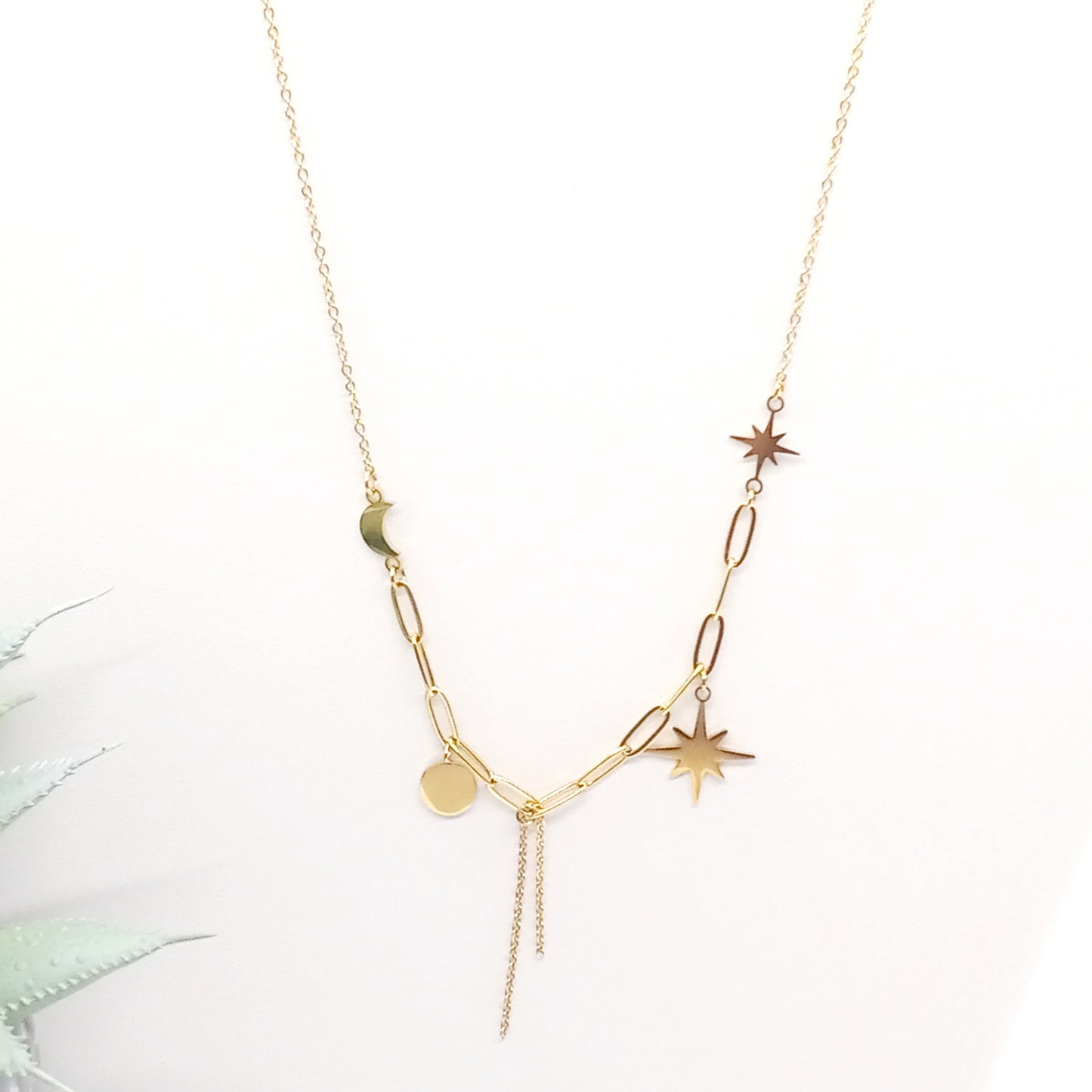 Gold Necklace Shooting Star